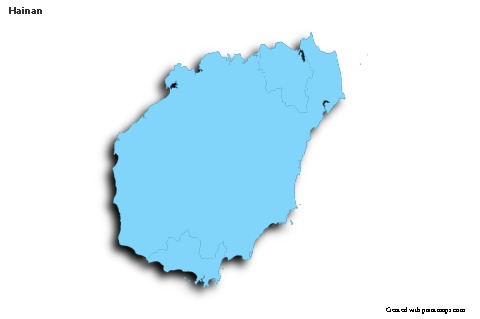 Sample Maps for Hainan (blue,outline,shadowy)