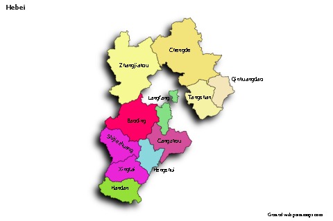 Sample Maps for Hebei (colored,shadowy)