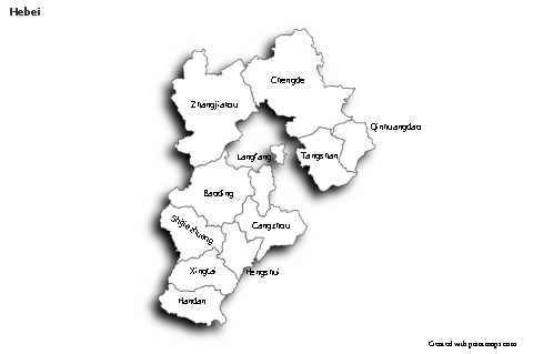 Sample Maps for Hebei (black-white,shadowy)