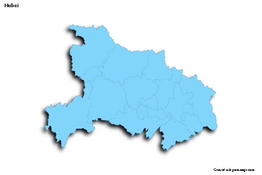 Sample Maps for Hubei (blue,outline,shadowy)