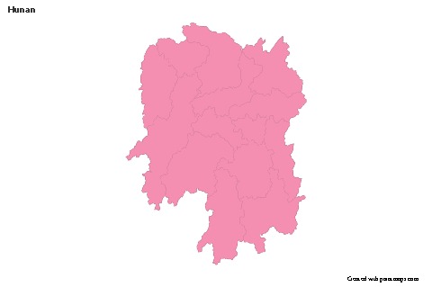 Sample Maps for Hunan (pink,outline)