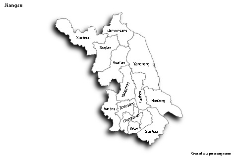 Sample Maps for Jiangsu (black-white,shadowy)