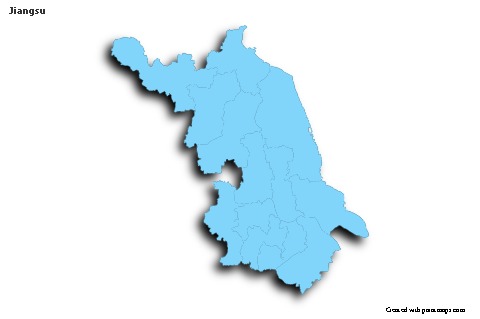 Sample Maps for Jiangsu (blue,outline,shadowy)