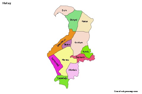 Sample Maps for Hatay (colored)