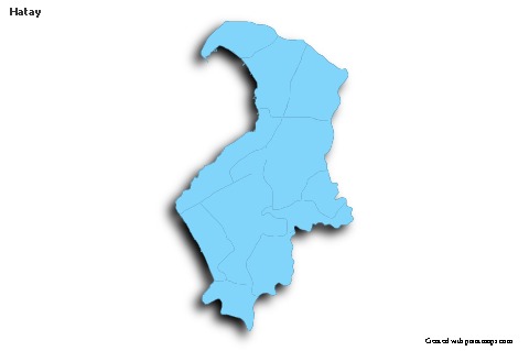 Sample Maps for Hatay (blue,outline,shadowy)