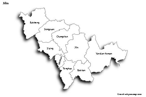 Sample Maps for Jilin (black-white,shadowy)