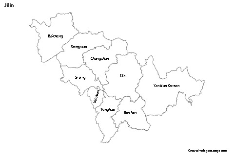 Sample Maps for Jilin (black-white)