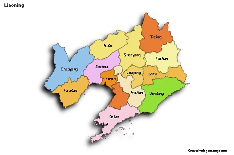 Sample Maps for Liaoning (colored,shadowy)