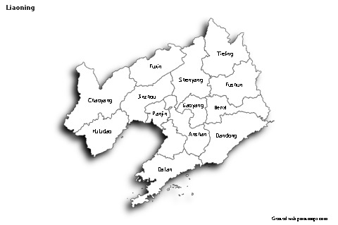 Sample Maps for Liaoning (black-white,shadowy)