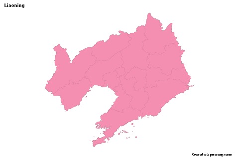 Sample Maps for Liaoning (pink,outline)