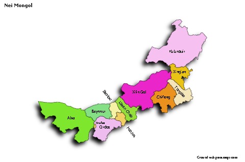 Sample Maps for Nei Mongol (colored,shadowy)