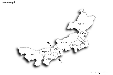Sample Maps for Nei Mongol (black-white,shadowy)