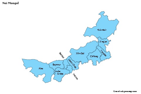 Sample Maps for Nei Mongol (blue)