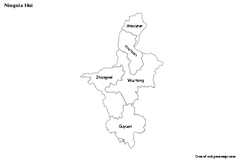 Sample Maps for Ningxia Hui (black-white)