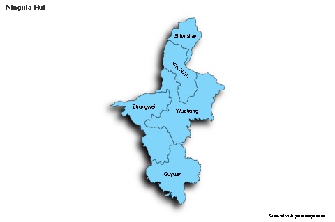 Sample Maps for Ningxia Hui (blue,shadowy)