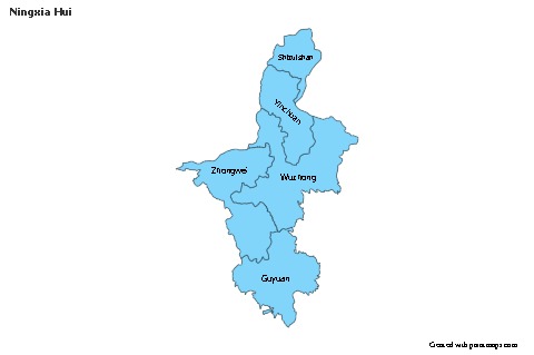 Sample Maps for Ningxia Hui (blue)
