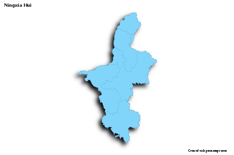 Sample Maps for Ningxia Hui (blue,outline,shadowy)
