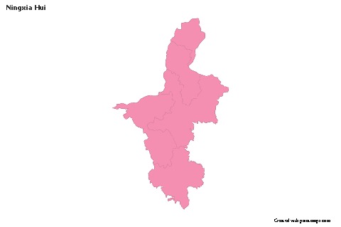 Sample Maps for Ningxia Hui (pink,outline)