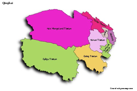 Sample Maps for Qinghai (colored,shadowy)