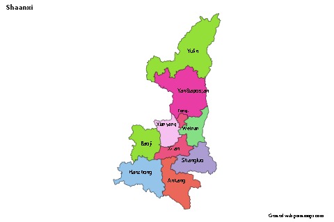 Sample Maps for Shaanxi (colored)