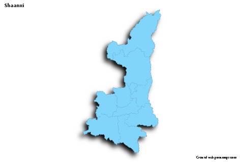 Sample Maps for Shaanxi (blue,outline,shadowy)