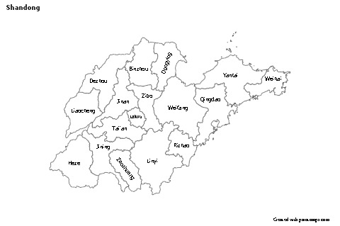 Sample Maps for Shandong (black-white)