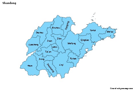Sample Maps for Shandong (blue)