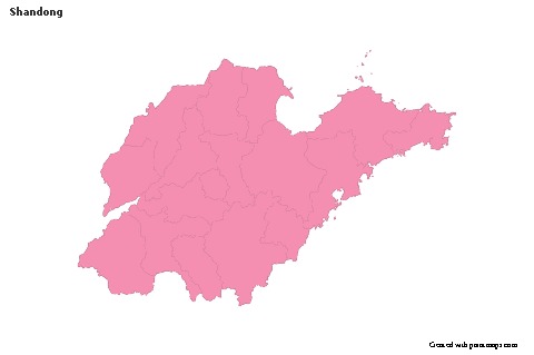 Sample Maps for Shandong (pink,outline)