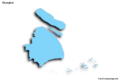 Sample Maps for Shanghai (blue,outline,shadowy)