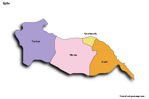 Sample Maps for Iğdır (colored,shadowy)