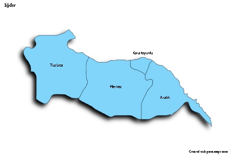 Sample Maps for Iğdır (blue,shadowy)