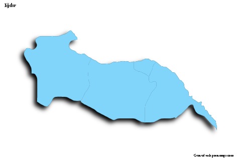 Sample Maps for Iğdır (blue,outline,shadowy)