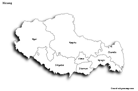 Sample Maps for Xizang (black-white,shadowy)