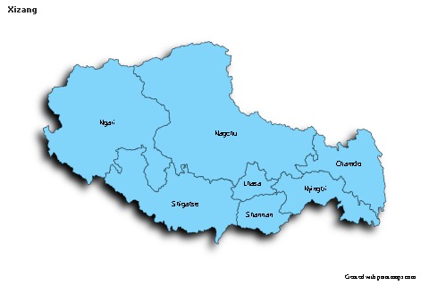 Sample Maps for Xizang (blue,shadowy)