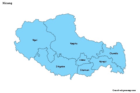 Sample Maps for Xizang (blue)