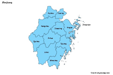 Sample Maps for Zhejiang (blue)