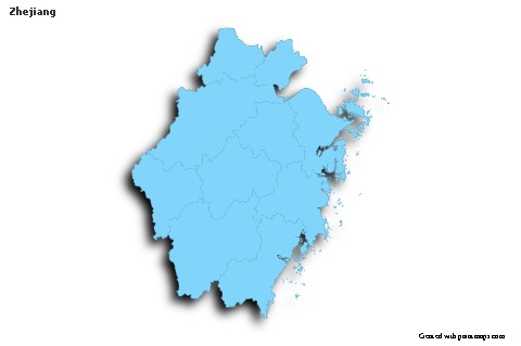 Sample Maps for Zhejiang (blue,outline,shadowy)