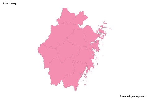Sample Maps for Zhejiang (pink,outline)