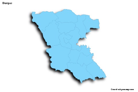 Contoh Peta untuk Burgas (biru,garis luar,bayangan)