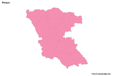Contoh Peta untuk Burgas (merah jambu,garis besar)