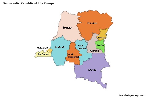 Sample Maps for Democratic Republic of the Congo (colored)