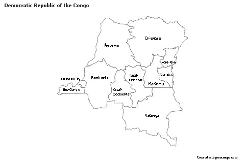 Sample Maps for Democratic Republic of the Congo (black-white)
