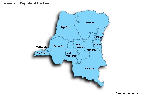 Sample Maps for Democratic Republic of the Congo (blue,shadowy)