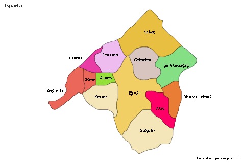 Sample Maps for Isparta (colored)