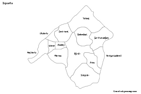 Sample Maps for Isparta (black-white)