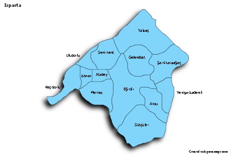 Sample Maps for Isparta (blue,shadowy)