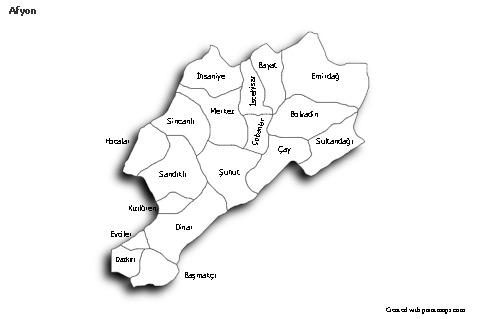 Sample Maps for Afyon (black-white,shadowy)