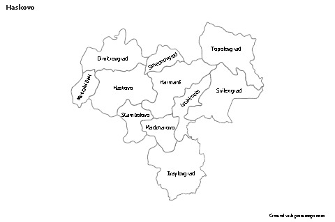 Haskovo için Örnek Haritalar (siyah-beyaz)