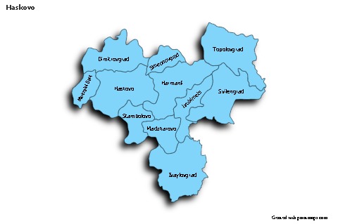 Haskovo için Örnek Haritalar (mavi,gölgeli)