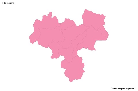 Haskovo için Örnek Haritalar (pembe,anahat)